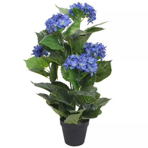 Knstliche Hortensie mit Topf 60 cm Blau