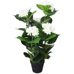 Knstliche Hortensie mit Topf 60 cm Wei