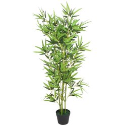 Knstliche Bambuspflanze mit Topf 120 cm Grn