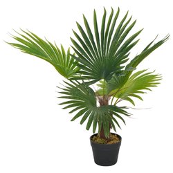 Knstliche Pflanze Palme mit Topf Grn 70 cm