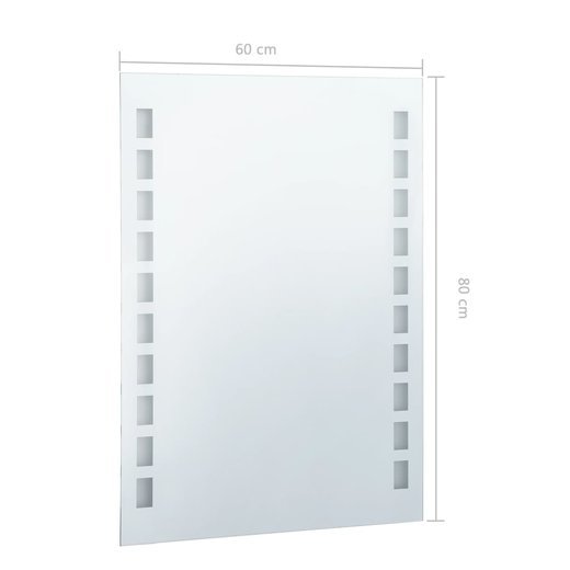 Badezimmer-Wandspiegel mit LED 60 x 80 cm
