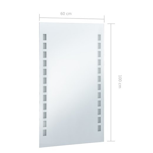 Badezimmer-Wandspiegel mit LED 60 x 100 cm