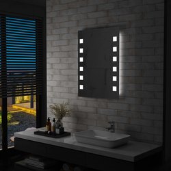Badezimmer-Wandspiegel mit LED 60 x 80 cm