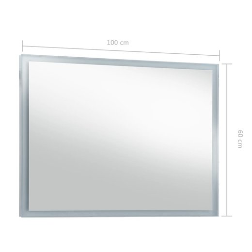 Badezimmer-Wandspiegel mit LED 100 x 60 cm