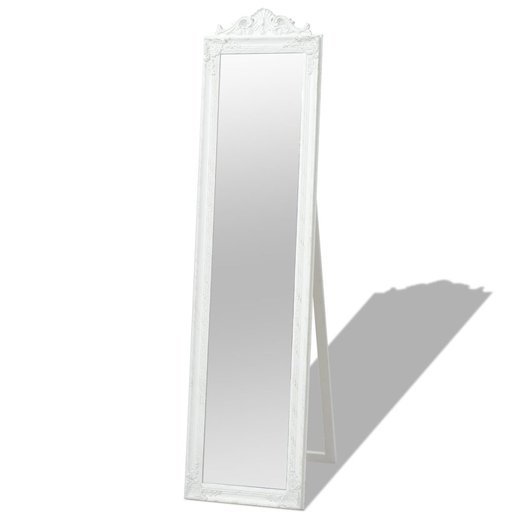 Standspiegel im Barock-Stil 160x40 cm Wei