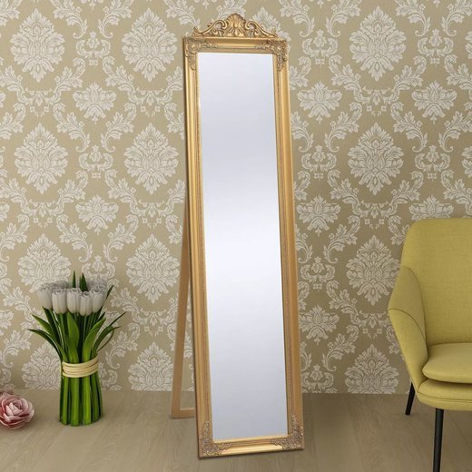 Standspiegel im Barock-Stil 160x40 cm Gold