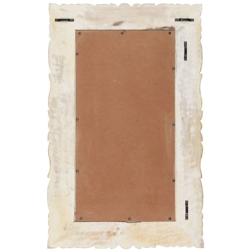 Spiegel Wei 80x50 cm Mango Massivholz