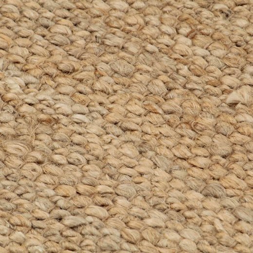 Handgewebter Teppich Jute 120 x 180 cm Natur