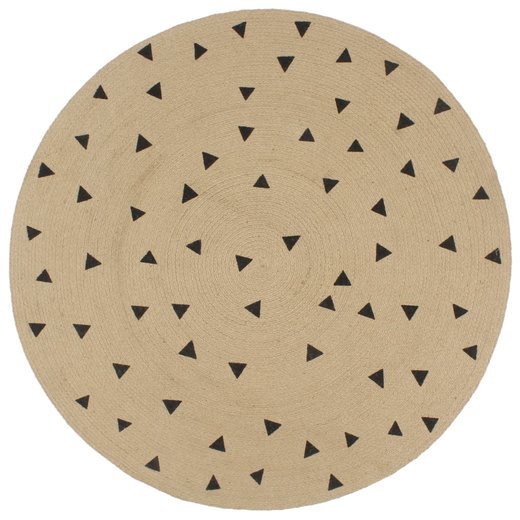 Teppich Handgefertigt Jute mit Dreiecksmuster 90 cm