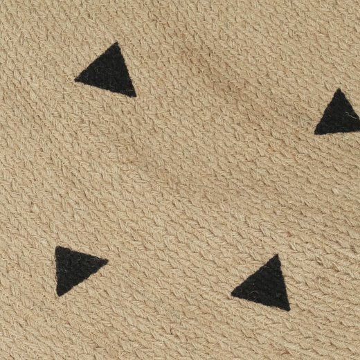 Teppich Handgefertigt Jute mit Dreiecksmuster 90 cm