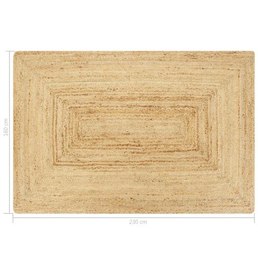 Teppich Handgefertigt Jute Natur 160x230 cm