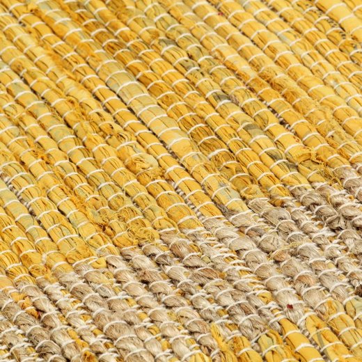 Teppich Handgefertigt Jute Gelb 120x180 cm
