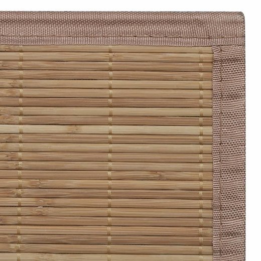 Rechteckig Brauner Bambusteppich 80 x 200 cm