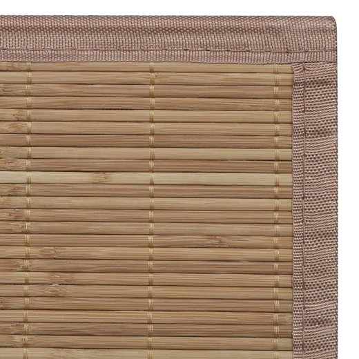 Rechteckig Brauner Bambusteppich 120 x 180 cm