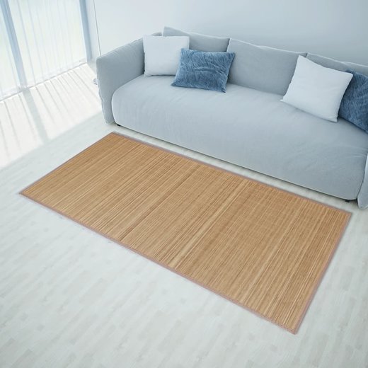 Teppich Bambus 160 x 230 cm Braun