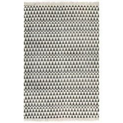 Kelim-Teppich Baumwolle 120x180 cm mit Muster Schwarz/Wei