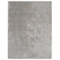 Hochflor-Teppich 160 x 230 cm Grau