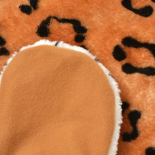 Plsch Leopardenfell Teppich 139 cm Braun