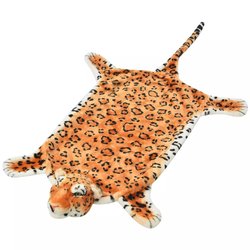 Plsch Leopardenfell Teppich 139 cm Braun