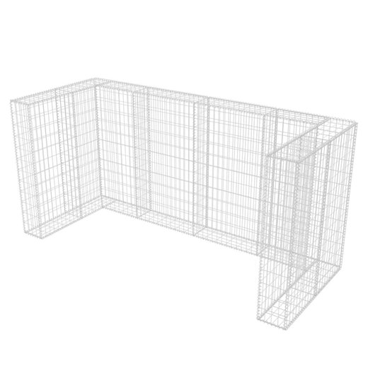 Gabionen-Mlltonnenverkleidung fr 3 Tonnen Stahl 250x100x120cm