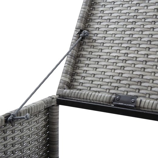 Mlltonnenbox fr 3 Tonnen Anthrazit 229x78x120 cm Poly Rattan