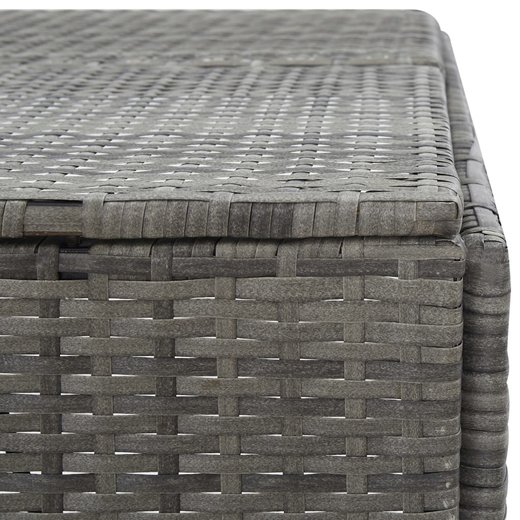 Mlltonnenbox fr 3 Tonnen Anthrazit 229x78x120 cm Poly Rattan