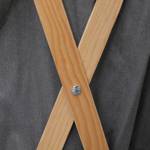 Faltbarer Wschekorb Grau Holz und Stoff