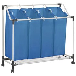Wschesortierer mit 4 Taschen Blau Stahl