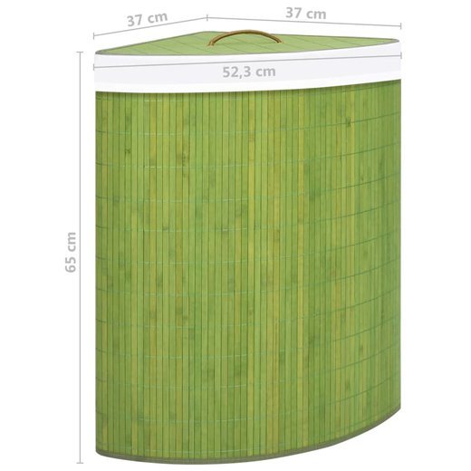 Eck-Wschekorb Bambus Grn 60 L