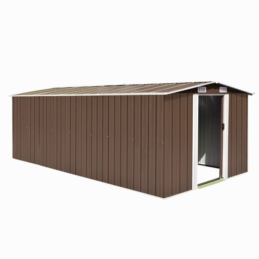 Gerteschuppen 257x489x181 cm Metall Braun