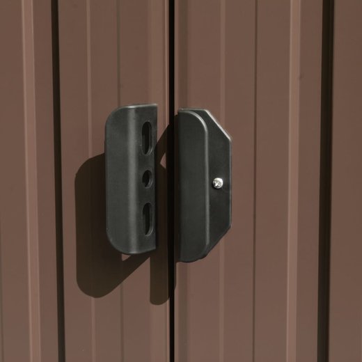 Gerteschuppen 257x489x181 cm Metall Braun