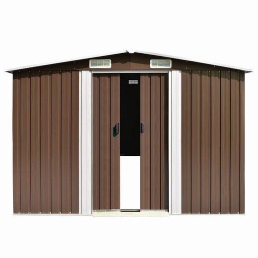 Gerteschuppen 257x489x181 cm Metall Braun