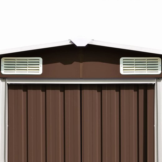 Gerteschuppen 257x489x181 cm Metall Braun