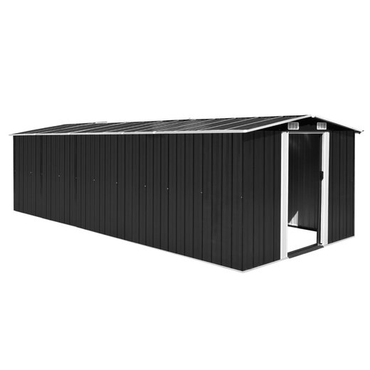 Gerteschuppen 257x580x181 cm Metall Anthrazit