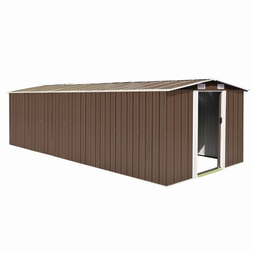 Gerteschuppen 257x580x181 cm Metall Braun