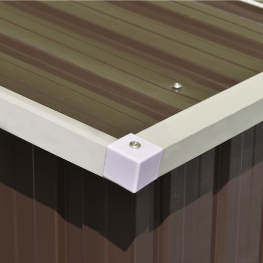 Gerteschuppen 257x580x181 cm Metall Braun