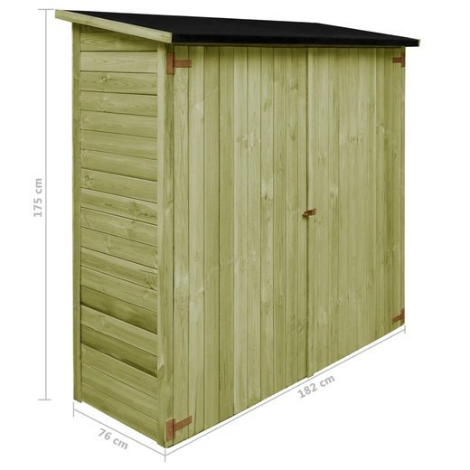 Garten-Gerteschuppen Kiefernholz Imprgniert 182x76x175 cm