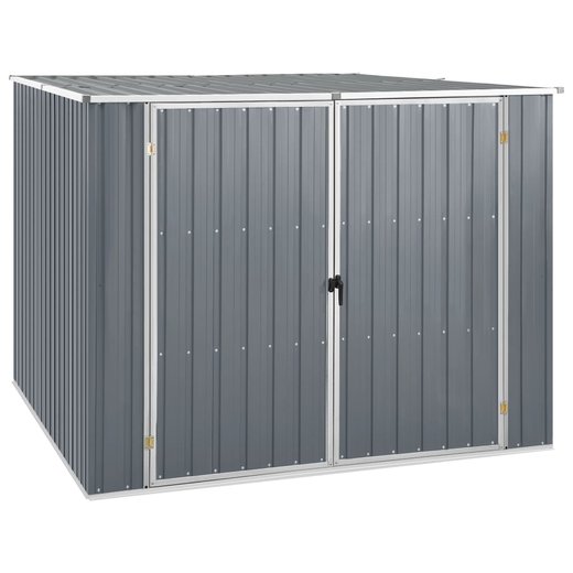 Gertehaus Grau 195x198x159 cm Verzinkter Stahl