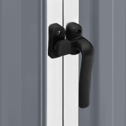 Gertehaus Grau 195x198x159 cm Verzinkter Stahl