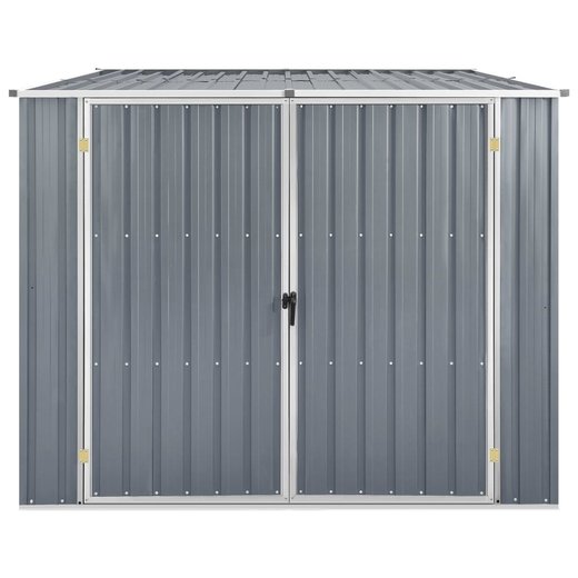 Gertehaus Grau 195x198x159 cm Verzinkter Stahl
