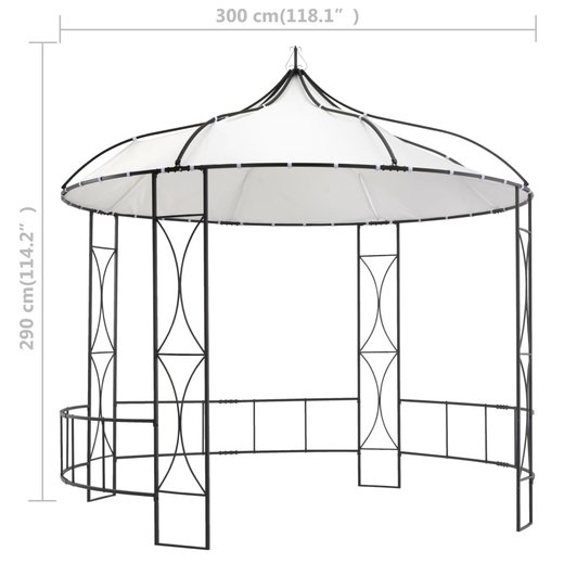Pavillon 300 x 290 cm Wei Rund
