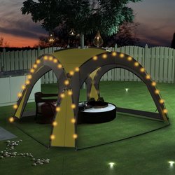 Partyzelt mit LED und 4 Seitenwnden 3,6 x 3,6 x 2,3 m Grn