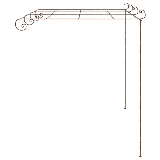 Garten-Rosenbogen Antik-Braun 4x3x2,5 m Eisen