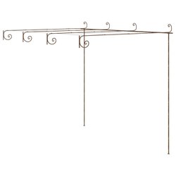 Garten-Rosenbogen Antik-Braun 4x3x2,5 m Eisen