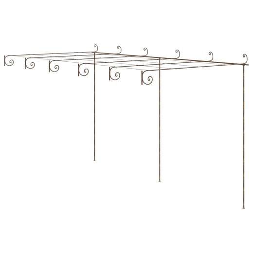 Garten-Rosenbogen Antik-Braun 6x3x2,5 m Eisen