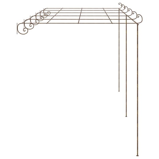 Garten-Rosenbogen Antik-Braun 6x3x2,5 m Eisen