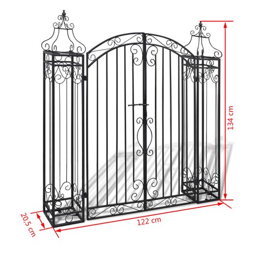 Zierendes Gartentor Schmiedeeisen 12220,5134 cm
