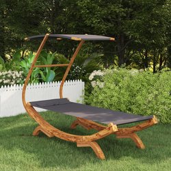 Hngematte mit Dach 100x198x150 cm Fichte Massivholz...