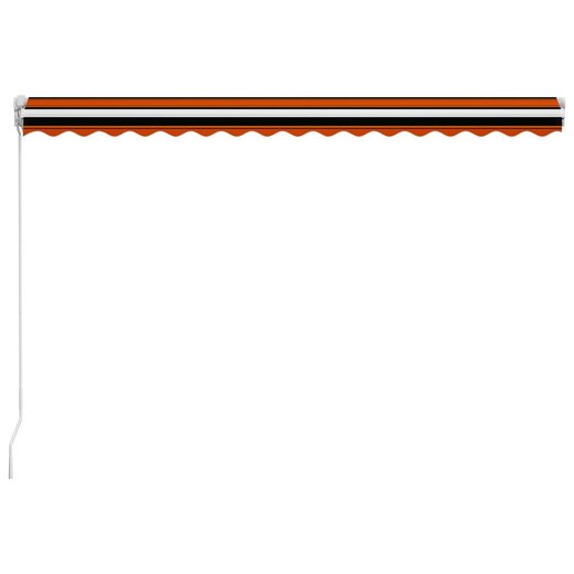 Einziehbare Markise Handbetrieben 450 x 300 cm Orange und Braun