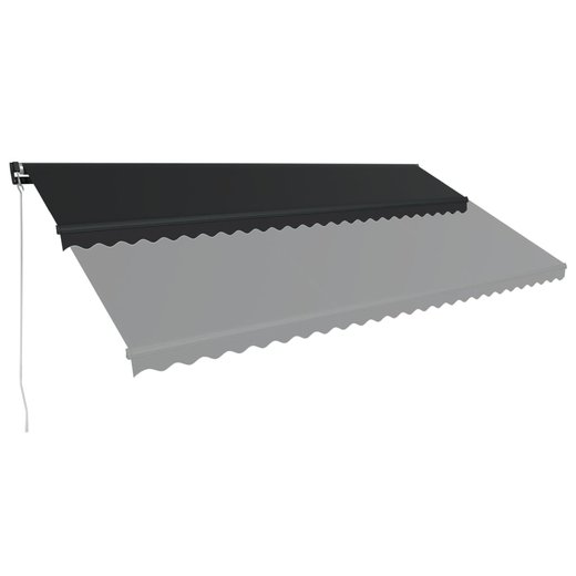 Einziehbare Markise mit LED Handbetrieben 600300 cm Anthrazit